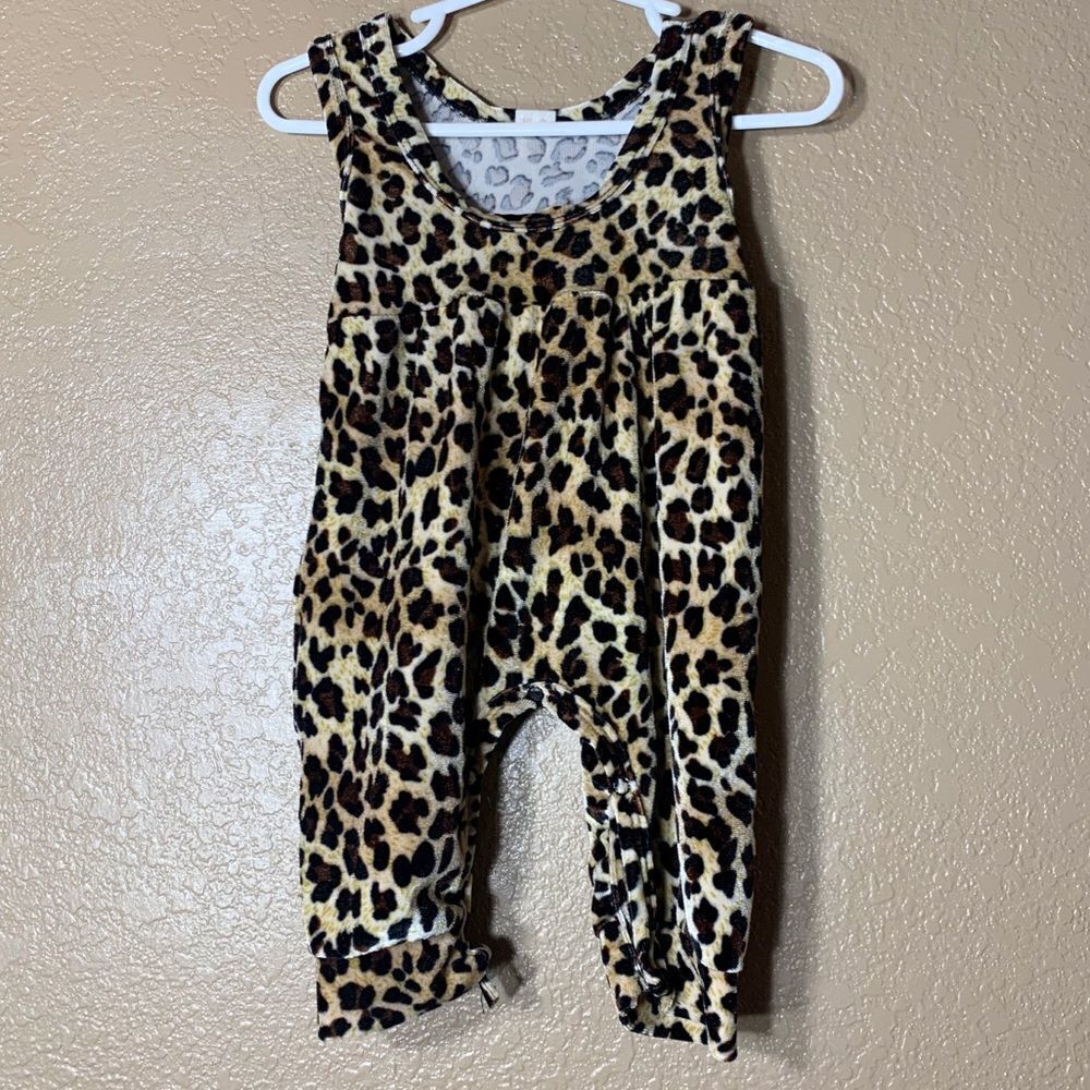 ‎Baby girl leopard print jumpsuit